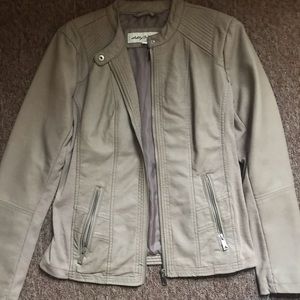 Nude leather jacket
